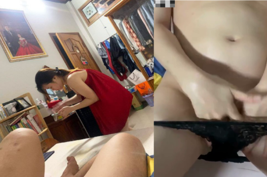 Chồng đi vắng vợ nứng gọi hàng xóm