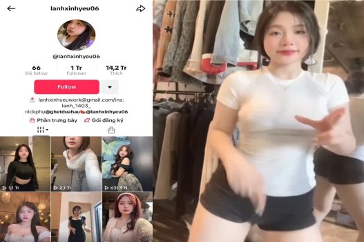 Phim sex em tiktok Lanhxinhyeu vú bự