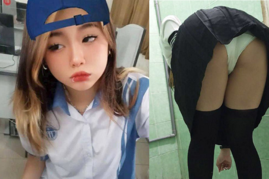 Sex nữ sinh mông to lộ quần chíp